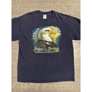 Vintage 90s Eagle‎ T-Shirt Anheuser Busch Adventure Parks Delta Pro Weight L